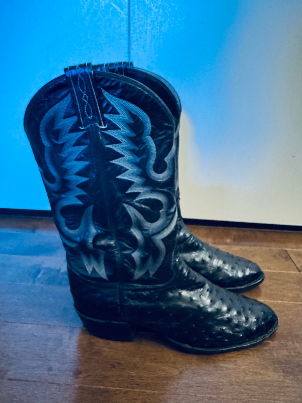 Tony Lama Men’s Exotic Full-Quill Ostrich Leather Western Boots Size 10.5D - Picture 9 of 15